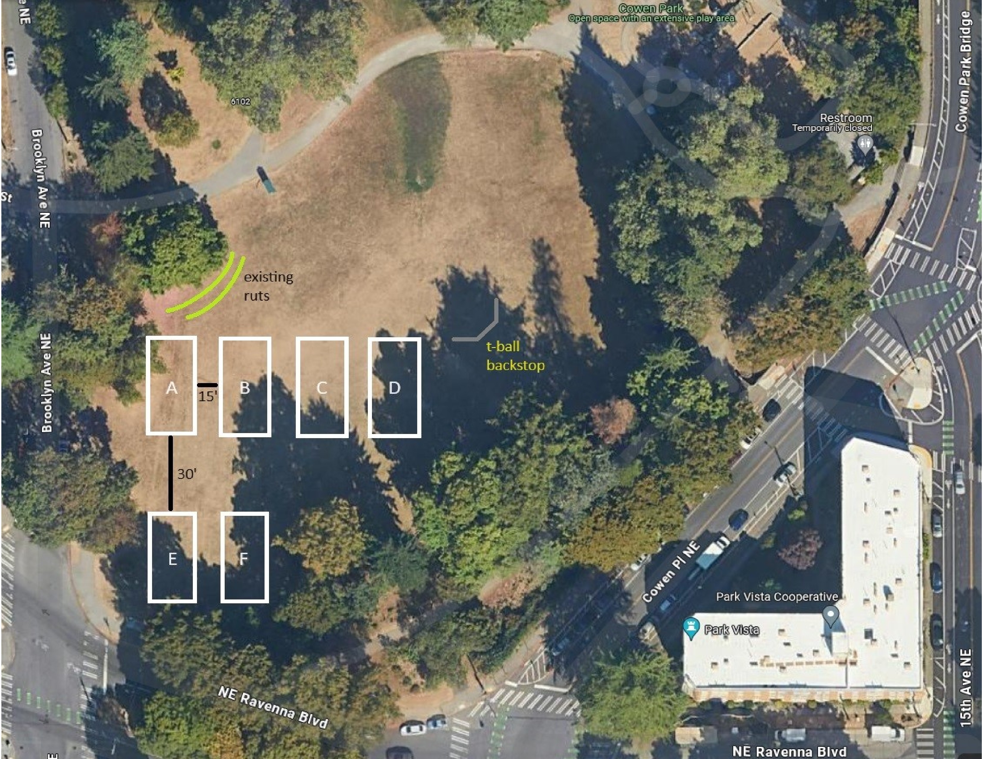 Cowen Park net layout map
