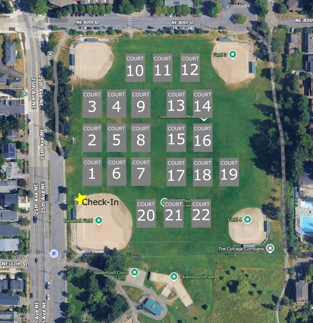 Dahl Playfield net layout map